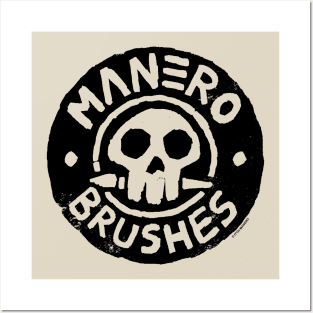 Manero Brushes Original Logo Posters and Art